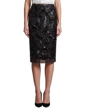 Des Phemmes Embellished Midi Skirt - Black