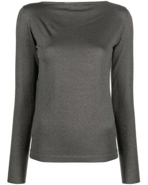 Brunello Cucinelli Boat Neck Sweater - Gray