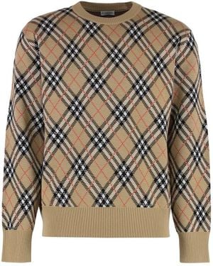 Burberry Crew Neck Sweater - Natural
