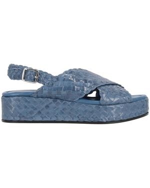 LA ROSE Braided Sandals - Blue