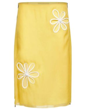 Fendi Straight Midi Skirt - Yellow