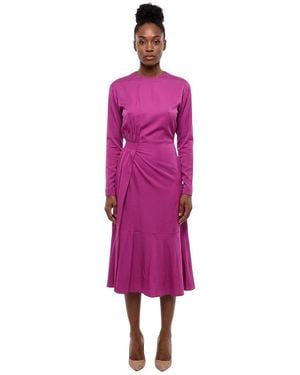 Stella McCartney Crew Neck Midi Dress - Pink