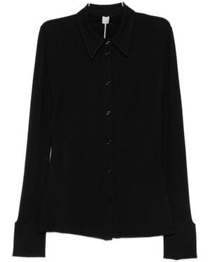 TOTEME Slim Solid Shirt - Black