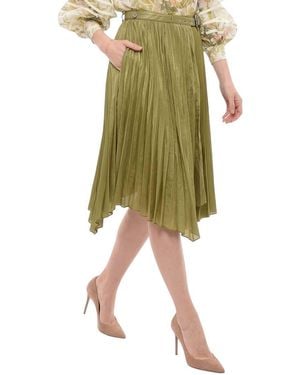 ANDERSSON BELL Pleated Midi Skirt - Green