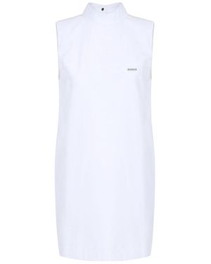 Iceberg Collared Sleeveless Dress - White