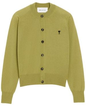 Ami Paris Logo Crew Neck Sweater - Green