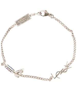 Saint Laurent Cassandre Charm Bracelet - White