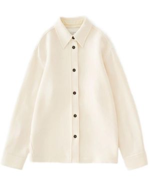 Studio Nicholson Chalk Wool Overshirt - White