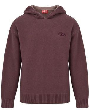 DIESEL Logo Relaxed Hoodie - Purple