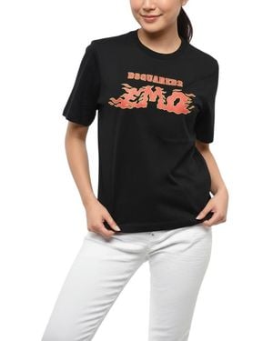DSquared² Graphic Crew Neck T-Shirt - Black