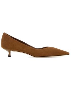 Stuart Weitzman Pointed Tow Pumps - Brown