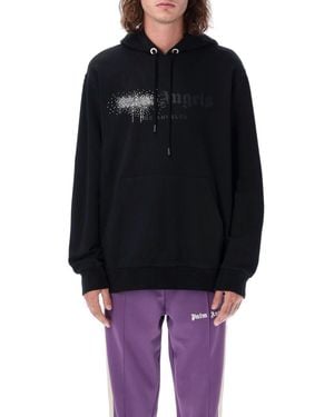 Palm Angels Embellished Hoodie - Black