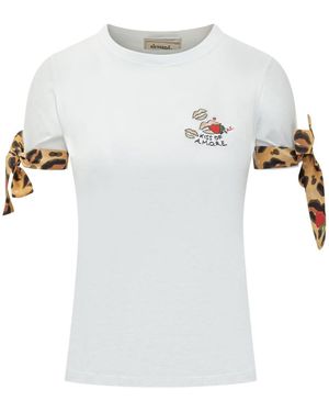 ALESSANDRO ENRIQUEZ Embroidered Crew Neck T-Shirt - White
