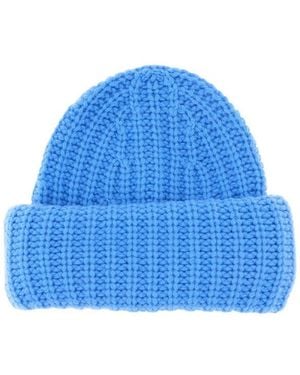 Lisa Yang Sky Knitted Beanie Cap - Blue