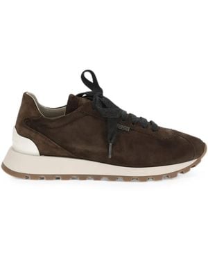 Brunello Cucinelli Lace-Up Sneakers - Brown