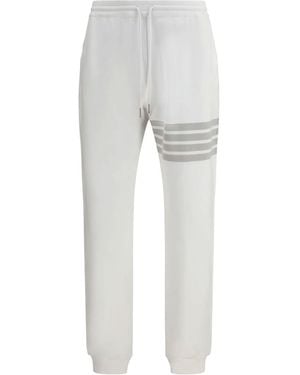 Thom Browne Stripes Regular Sweatpants - Gray