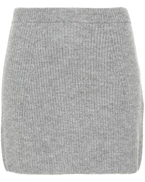 Sportmax Wool Knitted Skirt - Gray
