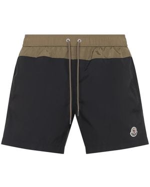 Moncler Color Block Swim Shorts - Gray
