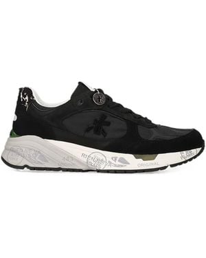 Premiata Logo Mased Sneakers - Black
