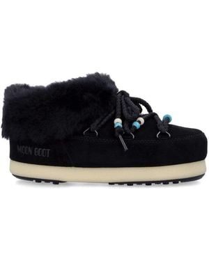 Moon Boot Suede Boots - Black