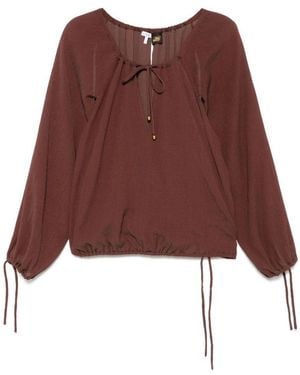 Loewe Solid Round Neck Top - Red