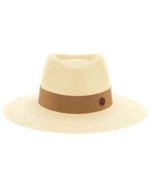 Maison Michel The Iconics Woven Fedora Hat - Natural