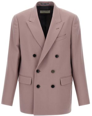 Dries Van Noten Peaked Lapel Blazer - Purple