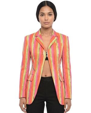 DSquared² Stripes Notched Lapel Blazer - Red