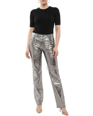 The Attico Flat Front Trousers - Black