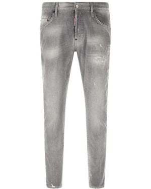 DSquared² Slim Mid Rise Jeans - Gray