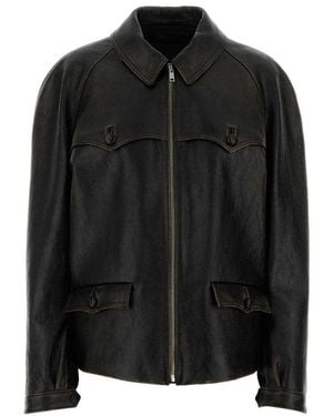 Prada Shirt Collar Jacket - Black