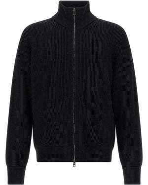 Roberto Collina Ribbed Cardigan - Blue