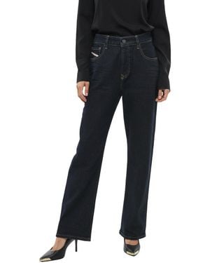 DIESEL Straight Mid Rise Jeans - Black