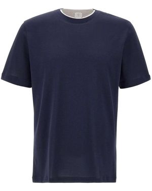 Eleventy Crew Neck T-Shirt - Blue
