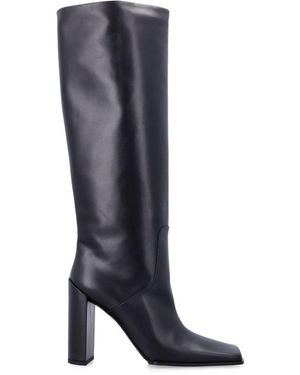 Alaïa Solid Square Toe High Boots - Blue