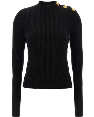 Balmain Ribbed Sweater - Black