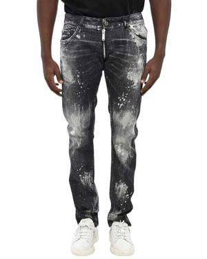 DSquared² Slim Distressed Jeans - Gray