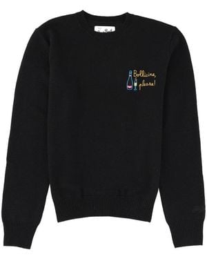 MC2 Saint Barth Embroidered Crew Neck Sweatshirt - Black