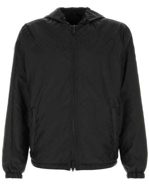 Burberry Printed Hood Jacket - Black