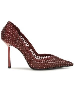 Le Silla Burgundy Embellished Gilda Pumps - Brown