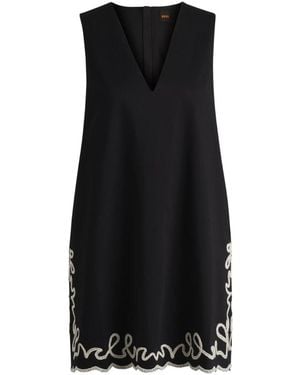 BOSS Embroidered Dress - Black