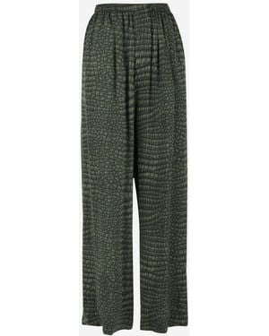 Balenciaga Silk Pants - Green
