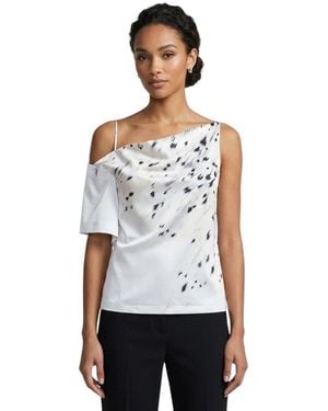 IRO Abstract One Shoulder Top - White