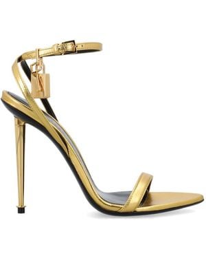 Tom Ford Ankle Strap Heels - Metallic