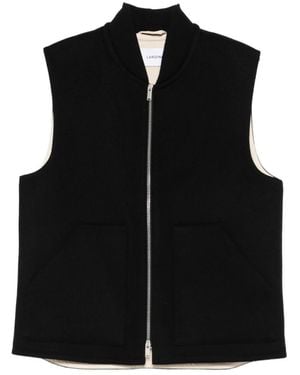 Lardini Zip Up Vest - Black