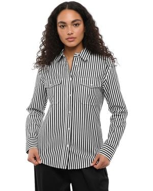 Woolrich Regular Stripes Shirt - Gray