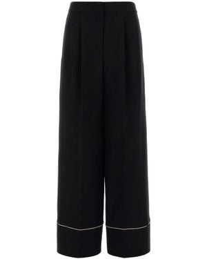 Fendi Relaxed Pleated Pants - Black