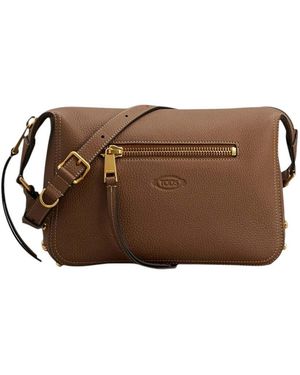 Tod's Metal Dots Mini Shoulder Bag - Brown