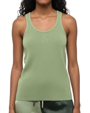 Jil Sander Textured Scoop Neck Top - Green