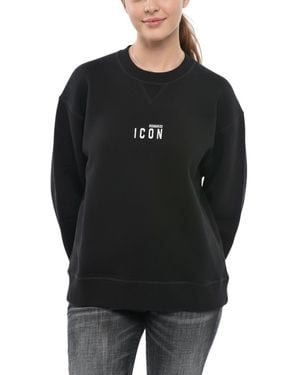 DSquared² Logo Crew Neck Sweatshirt - Black